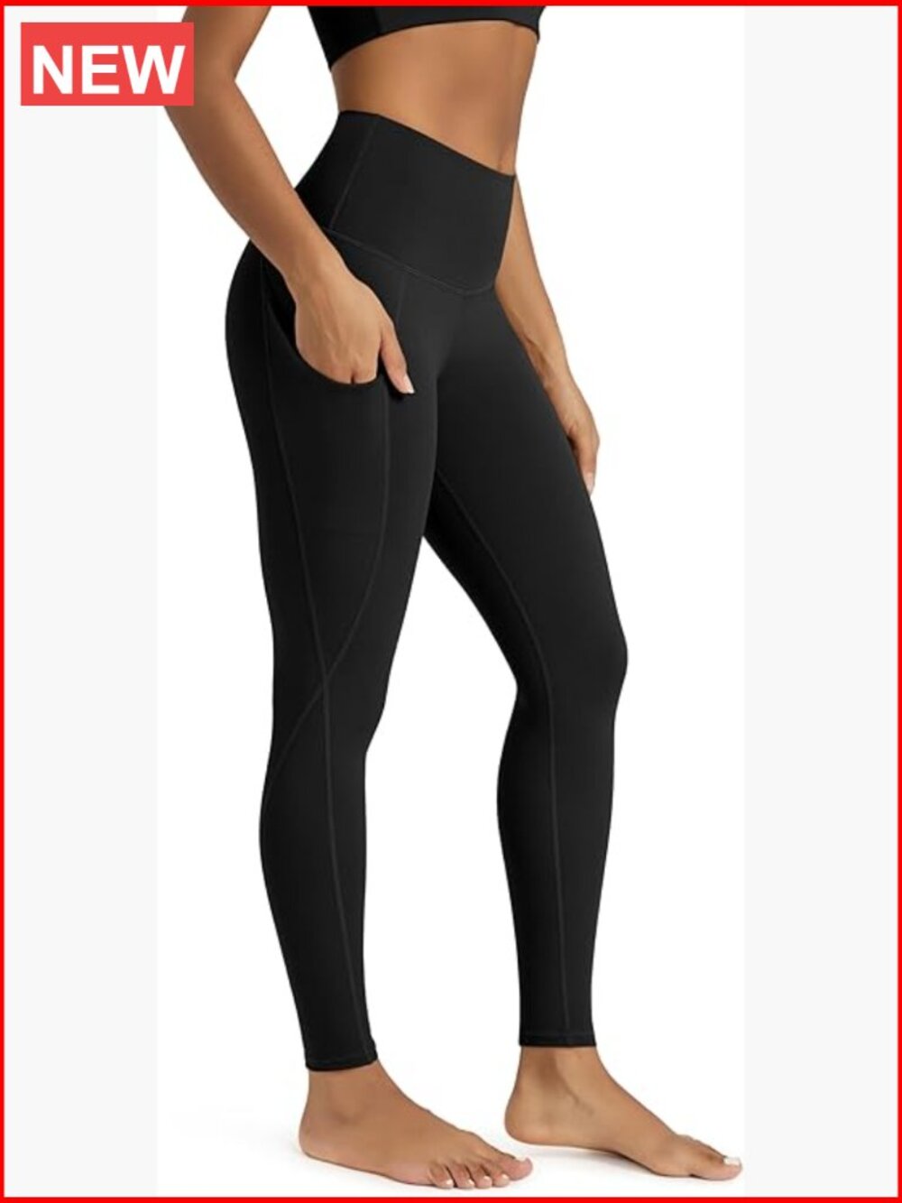 High Waisted Yoga Leggings with Pockets, Tummy Control, Non See Through, 4 Way